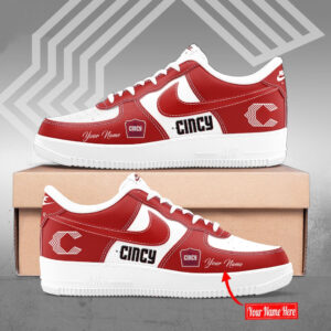 Custom Name Cincinnati Reds 2026 City Connect Stadium Air Force 1 Shoes Sneakers