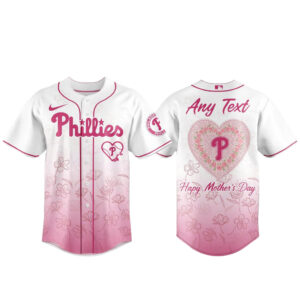 Custom Name Philadelphia Phillies Happy Mother Day 2026 Baseball Jersey Version 2