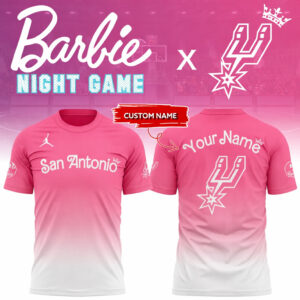 Custom Name San Antonio Spurs x Barbie Game Night 2026 T-Shirt