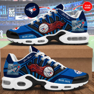 Custom Name Toronto Blue Jays 50Th Season Anniversary Air Cushion Sneakers
