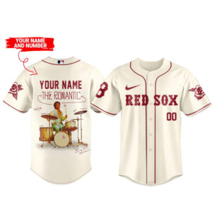 Custom Name and Number Boston Red Sox x Bruno Mars The Romantic Tour 2026 Baseball Jersey