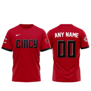 Custom Name and Number Cincinnati Reds City Connect Stadium 2026 T-Shirt