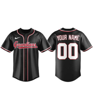 Custom Name and Number Cleveland Guardians Blackout Built For The Night 2026 Baseball Jersey