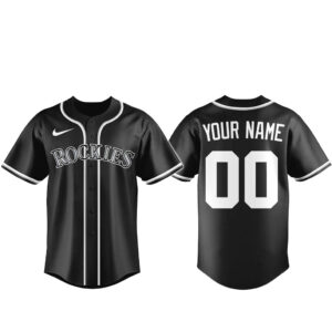 Custom Name and Number Colorado Rockies Blackout Built For The Night 2026 Baseball Jersey