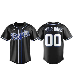 Custom Name and Number Kansas City Royals Blackout Built For The Night 2026 Baseball Jersey
