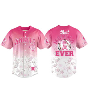 Custom Name and Number Los Angeles Angels Happy Mother’s Day 2026 Baseball Jersey