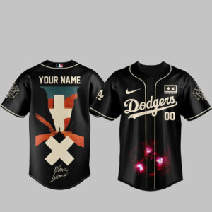 Custom Name and Number Los Angeles Dodgers x Martin Garrix Americas Tour 2026 Baseball Jersey