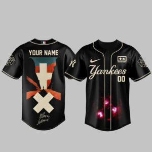 Custom Name and Number New York Yankees x Martin Garrix Americas Tour 2026 Baseball Jersey