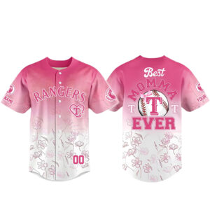 Custom Name and Number Texas Rangers Happy Mother’s Day 2026 Best Momma Ever Baseball Jersey