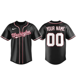 Custom Name and Number Washington Nationals Blackout Built For The Night 2026 Baseball Jersey
