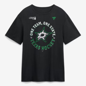 Dallas Stars Black 2026 Stanley Cup Playoffs Slogan One Team One State Texas Hockey T-Shirt