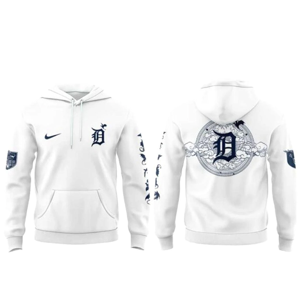 Detroit Tigers Fourth Wing Night 2026 White Shirt 2 Detroit Tigers Fourth Wing Night 2026 White Hoodie