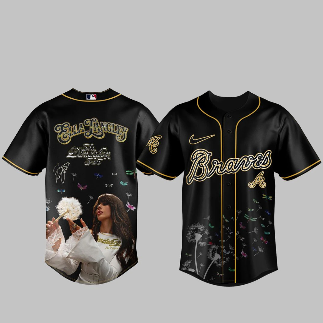 Ella Langley x Atlanta Braves Baseball Jersey 1 Ella Langley x Atlanta Braves Baseball Jersey