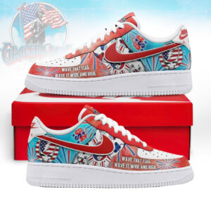 Greatful Dead Music Band Wave The Flag Wave It Wide And High Air Force 1 Shoes Sneakers