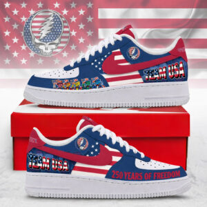 Greatful Dead Team USA 250 Years Of Freedom Air Force 1 Shoes Sneakers