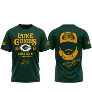 Green Bay Packers x Luke Combs My Kinda Saturday Night Tour 2026 T-Shirt
