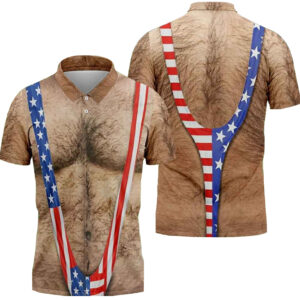 Hairy Body Funny 250Th Anniversary 4Th Of July Polo Shirt