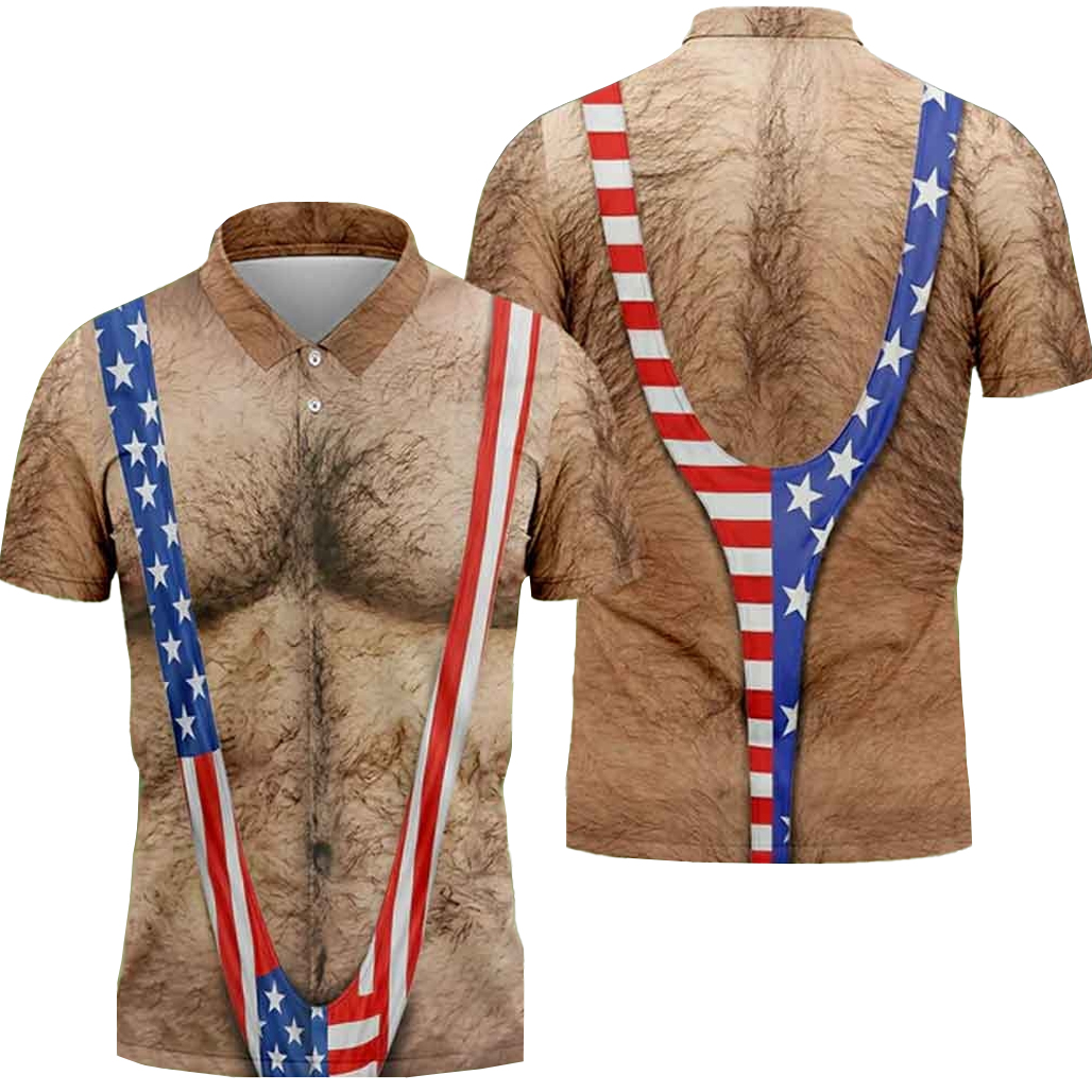 Hairy Body Funny 250Th Anniversary 4Th Of July Polo Shirt 1 Hairy Body Funny 250Th Anniversary 4Th Of July Polo Shirt