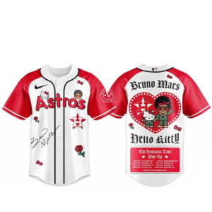 Houston Astros Bruno Mars x Hello Kitty 2026 The Romantic Tour Baseball Jersey