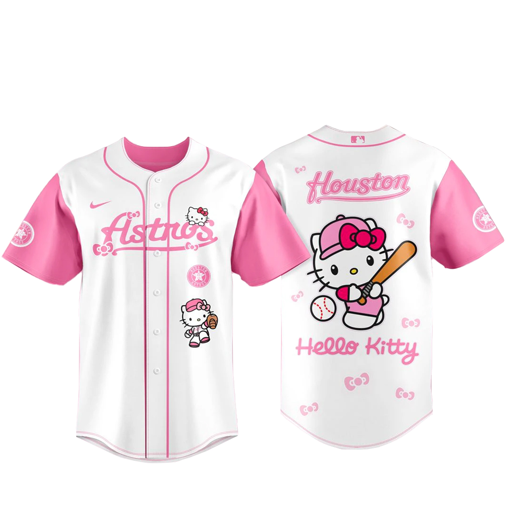 Houston Astros x Hello Kitty 2026 Pink Baseball Jersey 1 Houston Astros x Hello Kitty 2026 Pink Baseball Jersey