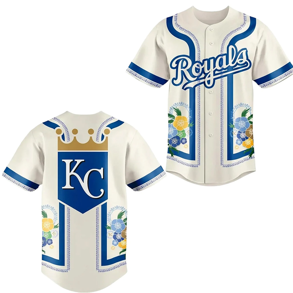 Kansas City Royals Here Comes the Bloom 2026 Baseball Jersey 1 Kansas City Royals Here Comes the Bloom 2026 Baseball Jersey