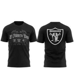 Las Vegas Raiders Fernando Mendoza Black El Numero Uno T-Shirt