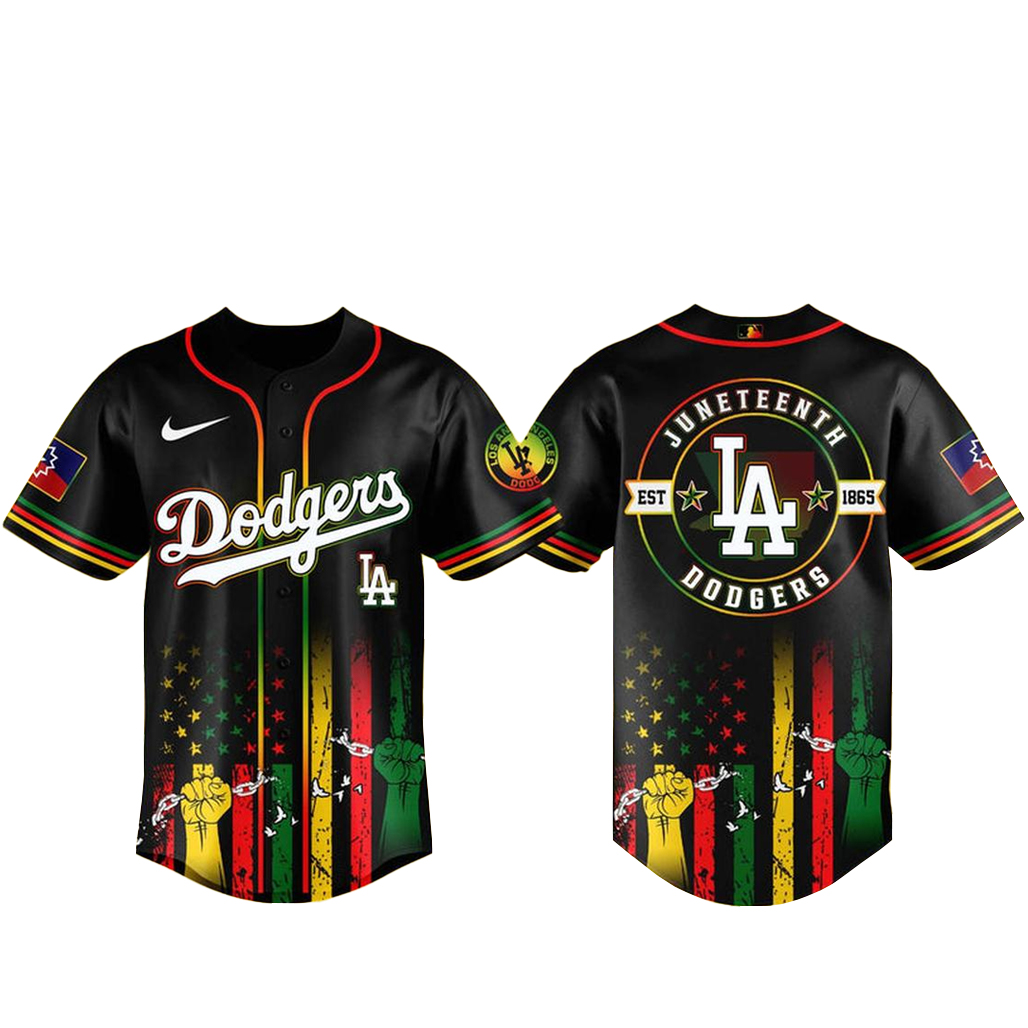 Los Angeles Dodgers Juneteenth Day 2026 Celebration Baseball Jersey 1 Los Angeles Dodgers Juneteenth Day 2026 Celebration Baseball Jersey