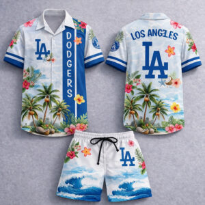 Los Angeles Dodgers Summer 2026 Hawaiian Shirt and Shorts