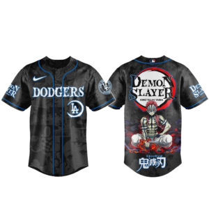 Los Angeles Dodgers x Akaza Demon Slayer Baseball Jersey