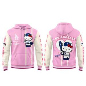 Los Angeles Dodgers x Hello Kitty 2026 Pink Hoodie