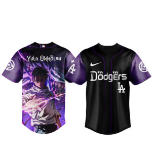 Los Angeles Dodgers x Jujutsu Kaisen Night 2026 Yuta Okkotsu Baseball Jersey Version 2
