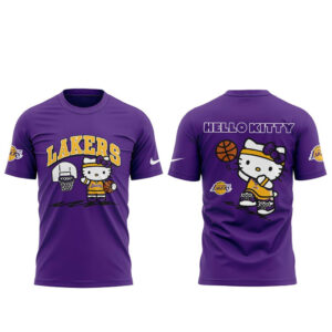 Los Angeles Lakers Hello Kitty 2026 Basketball Night T-Shirt