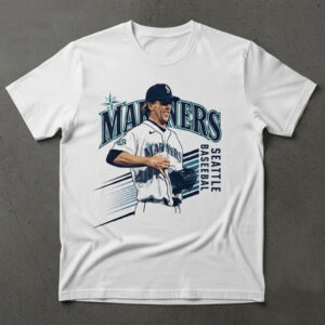 Mariners Logan Gilbert Baseball Pitcher Catches Ball In T-Shirt