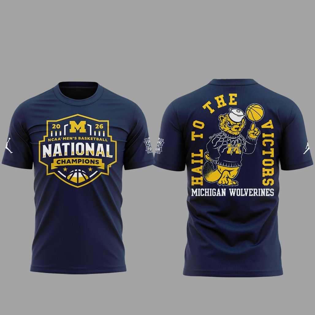 Michigan Wolverines 2026 NCAA National Champions Hail To The Victors Shirt 1 Michigan Wolverines 2026 NCAA National Champions Hail To The Victors T-Shirt