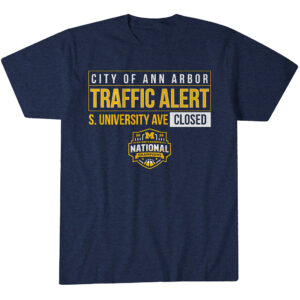 Michigan Wolverines MBB 2026 National Champions S. University Ave Closed T-Shirt