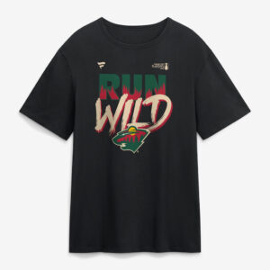 Minnesota Wild Black 2026 Stanley Cup Playoffs Slogan Run Wild T-Shirt