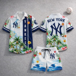 New York Yankees Summer 2026 Hawaiian Shirt and Shorts
