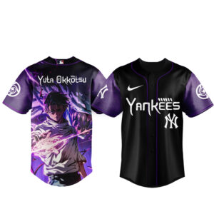 New York Yankees x Jujutsu Kaisen Night 2026 Yuta Okkotsu Baseball Jersey Version 2