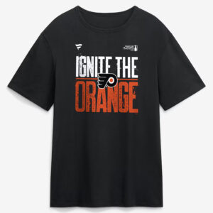 Philadelphia Flyers Black 2026 Stanley Cup Playoffs Slogan Ignite The Orange T-Shirt