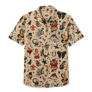 Retro Tattoo Ocean Hawaiian Shirt