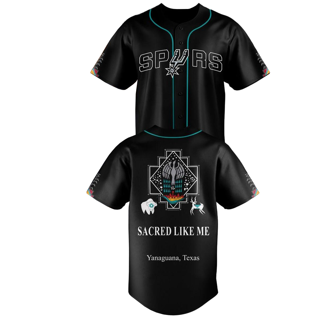 San Antonio Spurs x Native American Heritage Night 2026 Baseball Jersey 1 San Antonio Spurs x Native American Heritage Night 2026 Baseball Jersey