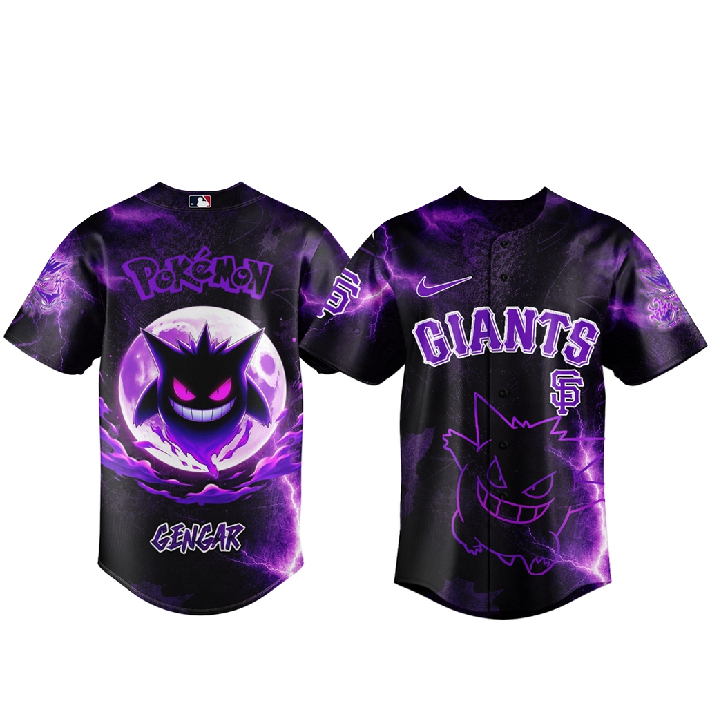 San Francisco Giants x Pokemon Gengar 2026 Baseball Jersey Version 3 1 San Francisco Giants x Pokemon Gengar 2026 Baseball Jersey Version 3