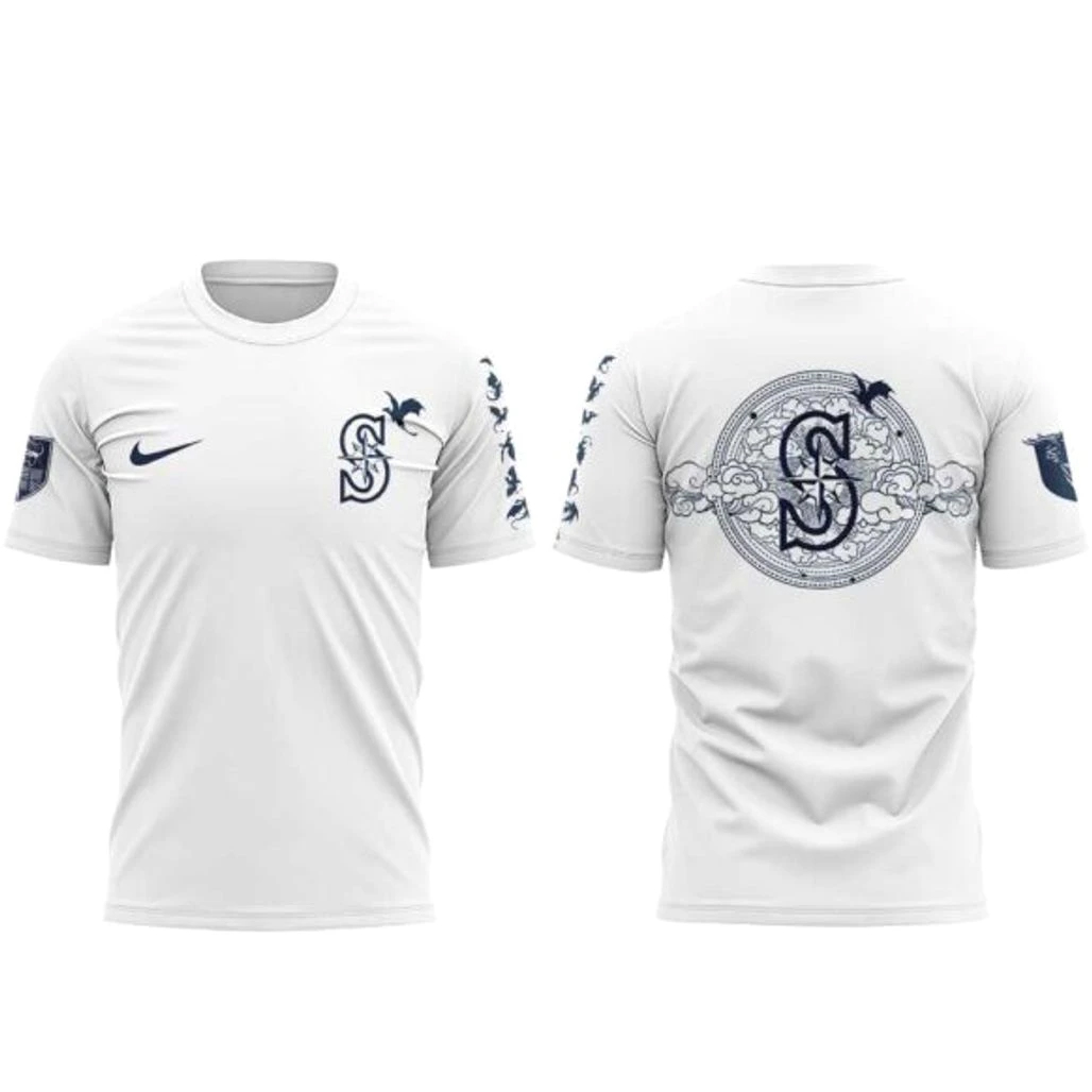 Seattle Mariners Fourth Wing Night 2026 White Shirt 1 Seattle Mariners Fourth Wing Night 2026 White T-Shirt