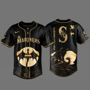 Seattle Mariners x Fourth Wing 2026 Dragon Moon Black Baseball Jersey