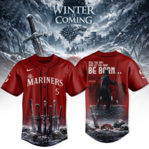 Seattle Mariners x Game of Thrones Jon Snow Kill The Boy And Let The Man Be Born Baseball Jersey