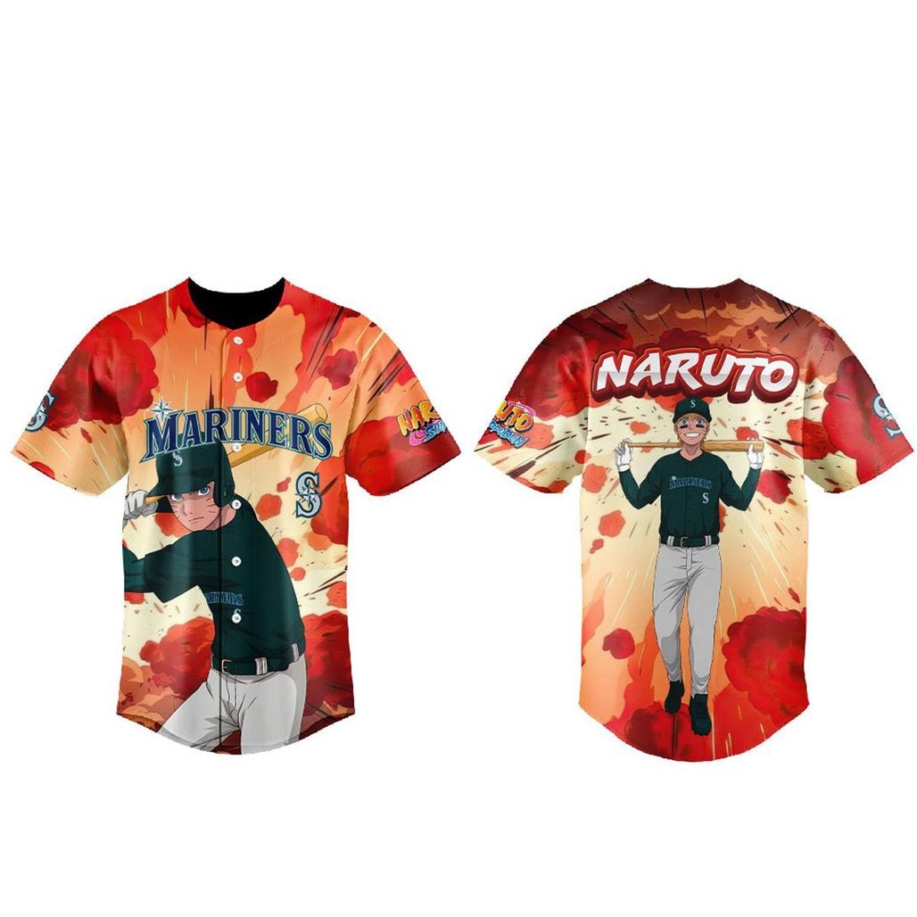 Seattle Mariners x Naruto Shippuden Anime Night 2026 Baseball Jersey 1 Seattle Mariners x Naruto Shippuden Anime Night 2026 Baseball Jersey