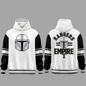 Texas Rangers 2026 Star Wars Night Classic Black And White Hoodie