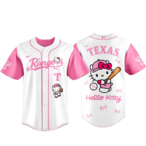 Texas Rangers x Hello Kitty 2026 Pink Baseball Jersey
