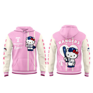 Texas Rangers x Hello Kitty 2026 Pink Hoodie