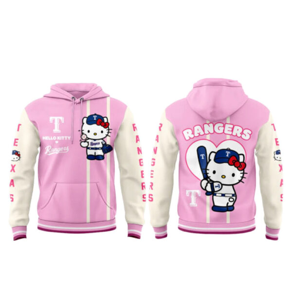 Texas Rangers x Hello Kitty 2026 Pink Hoodie | Tazila